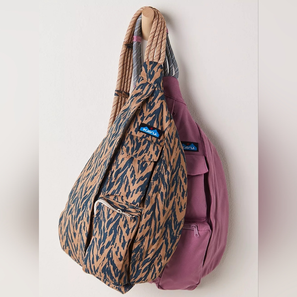 Kavu The Rope Sling Crossbody Bag Chevron Ocean Shore Free People FP Movement